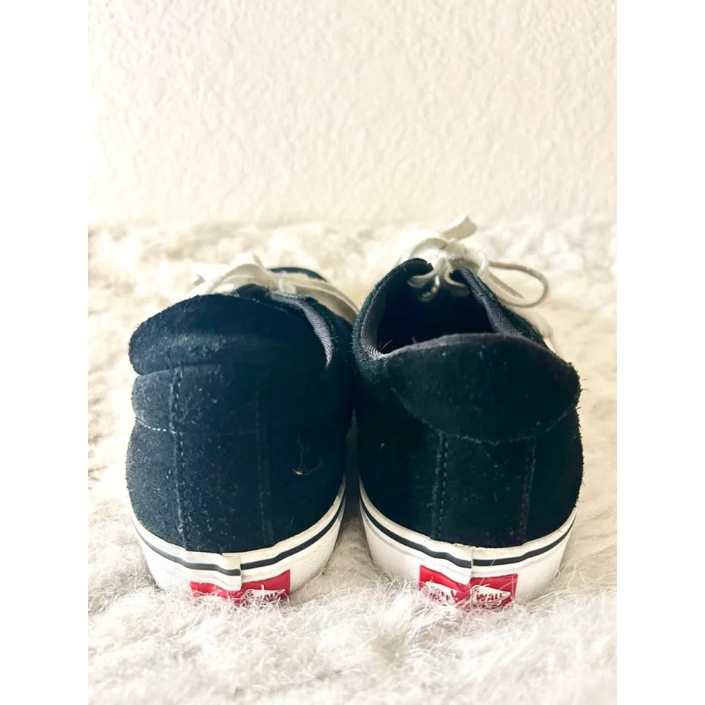 VANS Sport Women's Black & White Suede Vulc Shoes Size 9.5